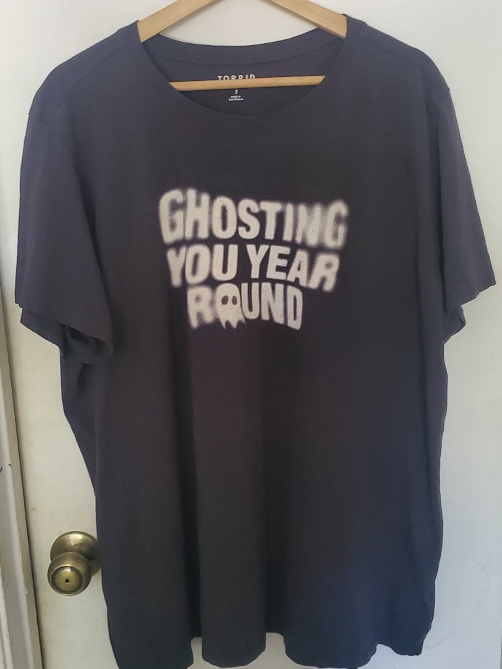 Torrid "Ghosting" Classic Heritage Jersey T-Shirt Women's Size 2